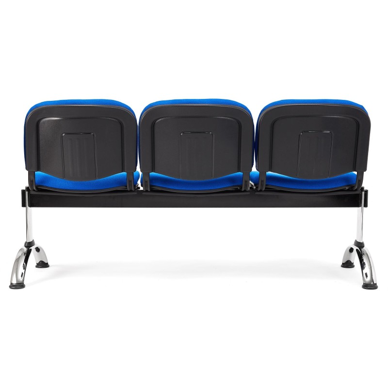 Bancada para recepción 3 asientos MOBY BASE, tela negra