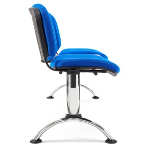 Bancada para recepción 3 asientos MOBY BASE, tela negra