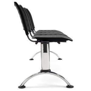 Bancada 3 asientos ELVA, negro