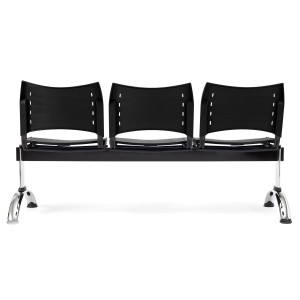 Bancada 3 asientos ELVA, negro