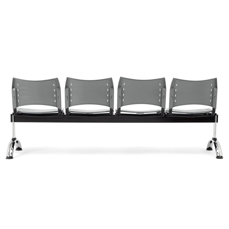 Bancada 4 asientos ELVA, negro