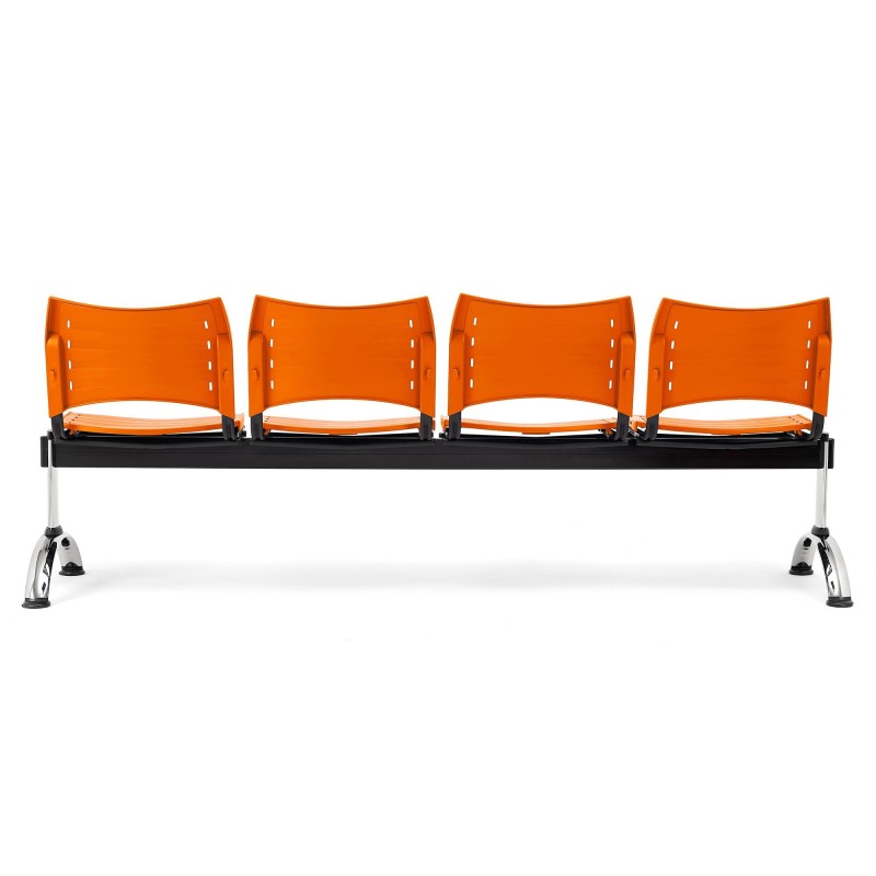 Bancada 4 asientos ELVA, negro