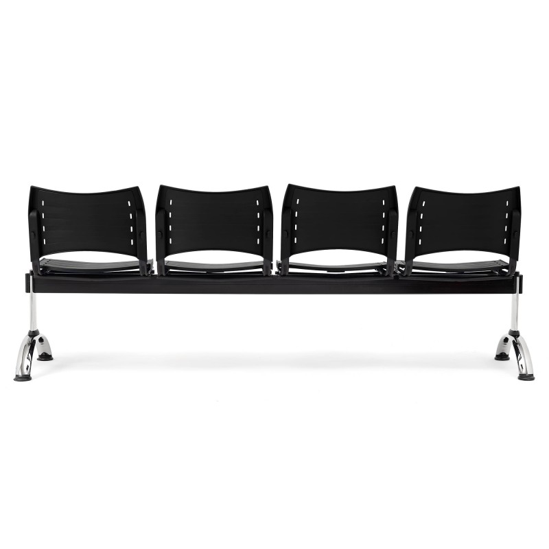 Bancada 4 asientos ELVA, negro