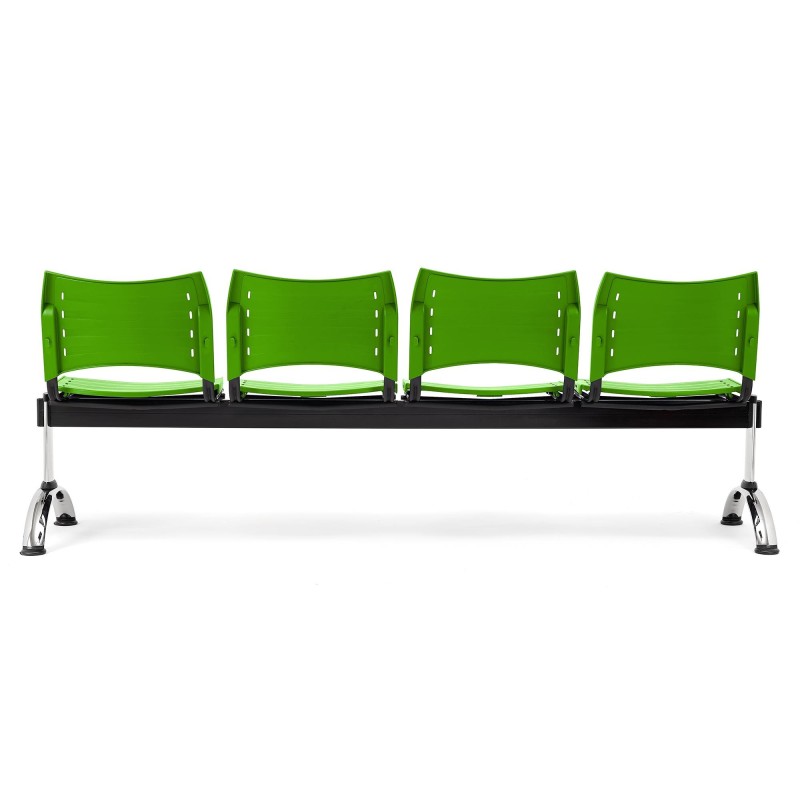 Bancada 4 asientos ELVA, negro