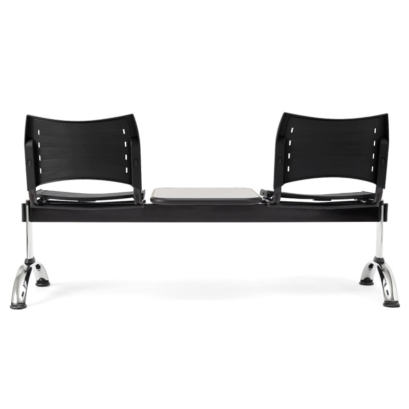 Bancada 2 asientos y mesa ELVA, negro