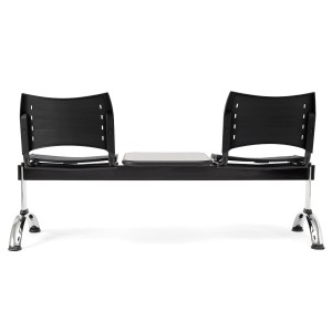 Bancada 2 asientos y mesa ELVA, negro