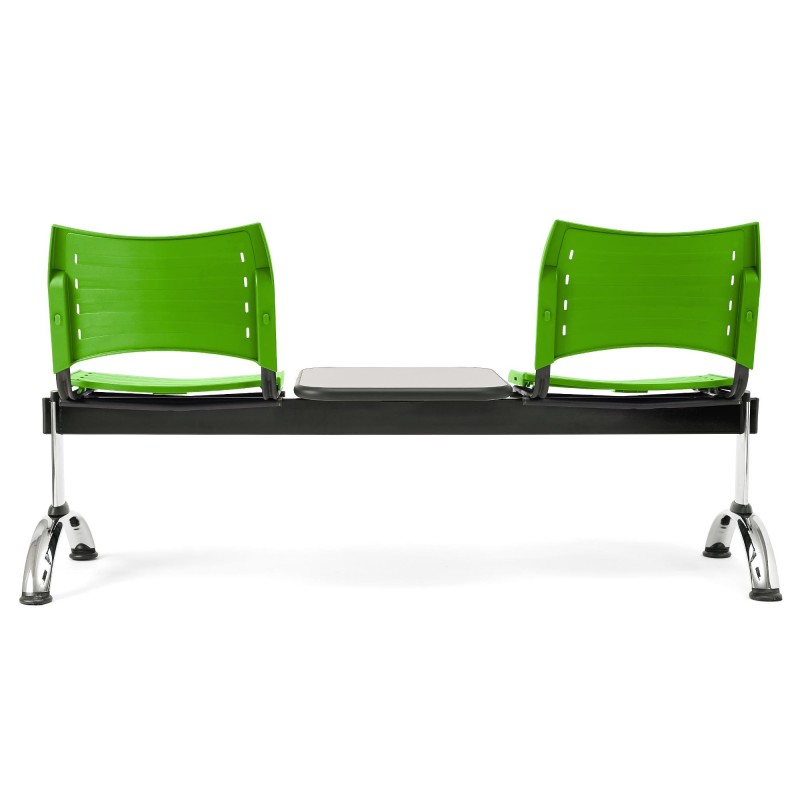 Bancada 2 asientos y mesa ELVA, negro