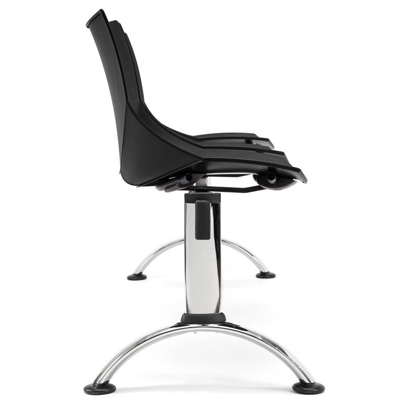 Bancada para recepción 3 asientos AMIR, negro