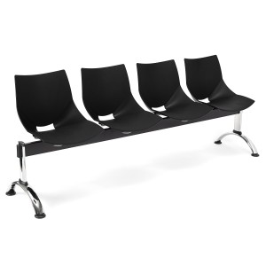 Bancada para recepción 4 asientos AMIR, negro