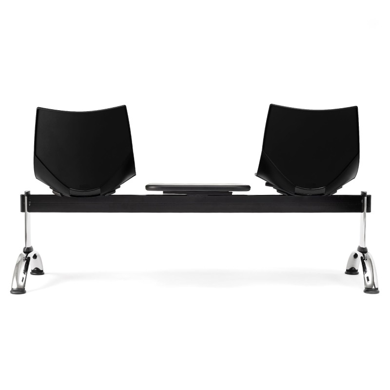 Bancada para recepción 2 asientos y mesa AMIR, negro