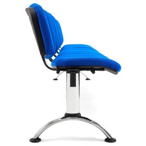 Bancada para recepción 5 asientos MOBY BASE, tela negro