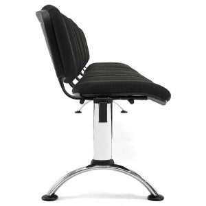 Bancada para recepción 5 asientos MOBY BASE, tela negro