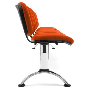 Bancada para recepción 5 asientos MOBY BASE, tela negro