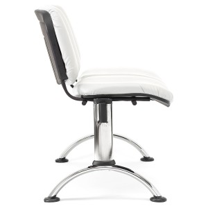 Bancada para recepción 2 asientos MOBY PIEL, negro