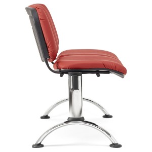 Bancada para recepción 2 asientos MOBY PIEL, negro