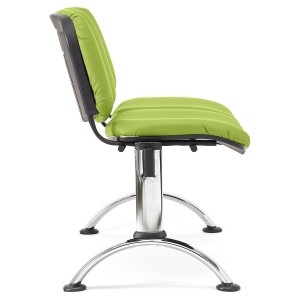 Bancada para recepción 2 asientos MOBY PIEL, negro