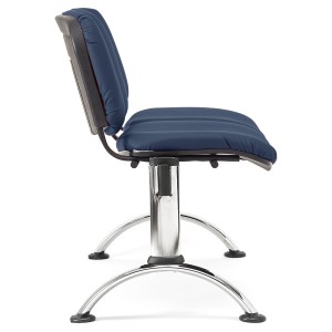 Bancada para recepción 2 asientos MOBY PIEL, negro