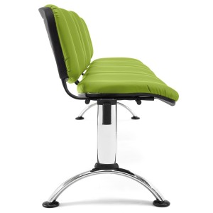 Bancada para recepción 4 asientos MOBY PIEL, negro