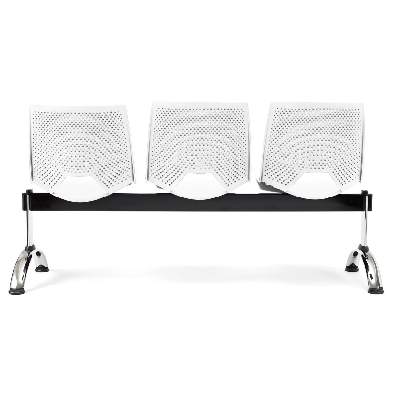 Bancada para sala de espera 3 asientos ENZO, negro