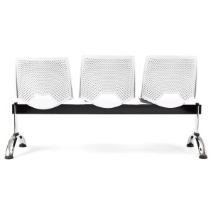 Bancada para sala de espera 3 asientos ENZO, negro