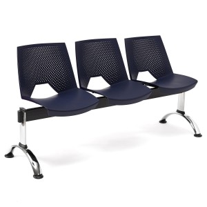 Bancada para sala de espera 3 asientos ENZO, negro