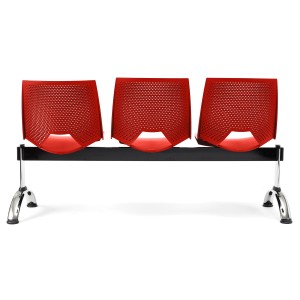 Bancada para sala de espera 3 asientos ENZO, negro