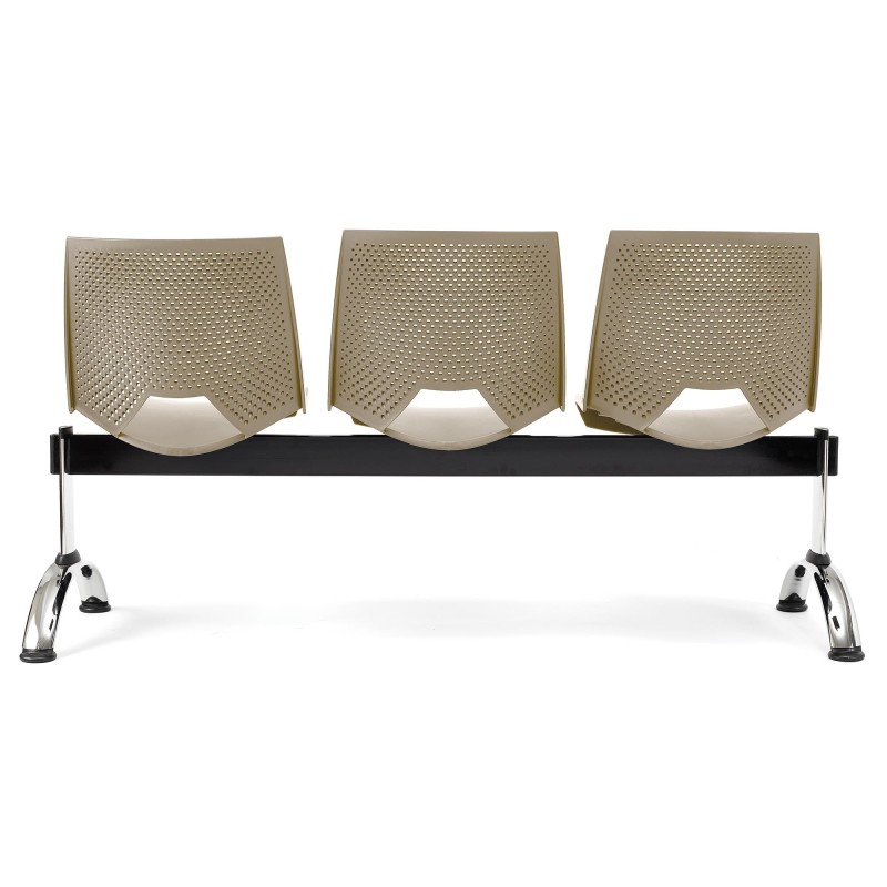 Bancada para sala de espera 3 asientos ENZO, negro