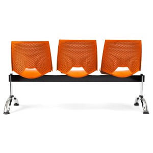 Bancada para sala de espera 3 asientos ENZO, negro