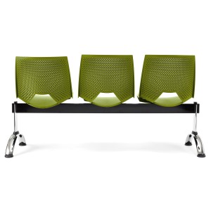 Bancada para sala de espera 3 asientos ENZO, negro