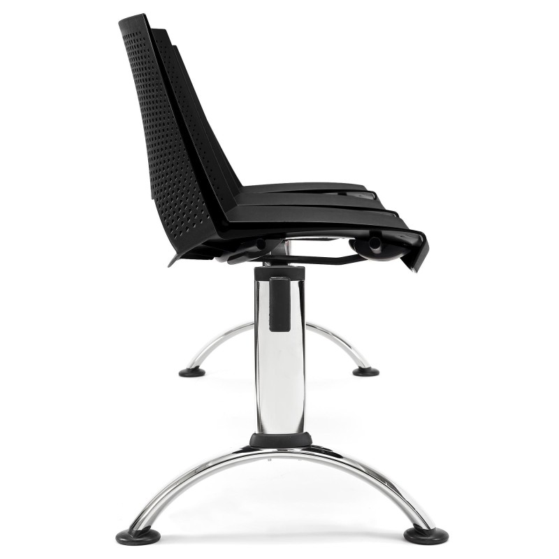 Bancada para sala de espera 3 asientos ENZO, negro