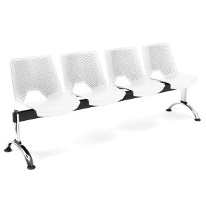 Bancada para sala de espera 4 asientos ENZO, negro