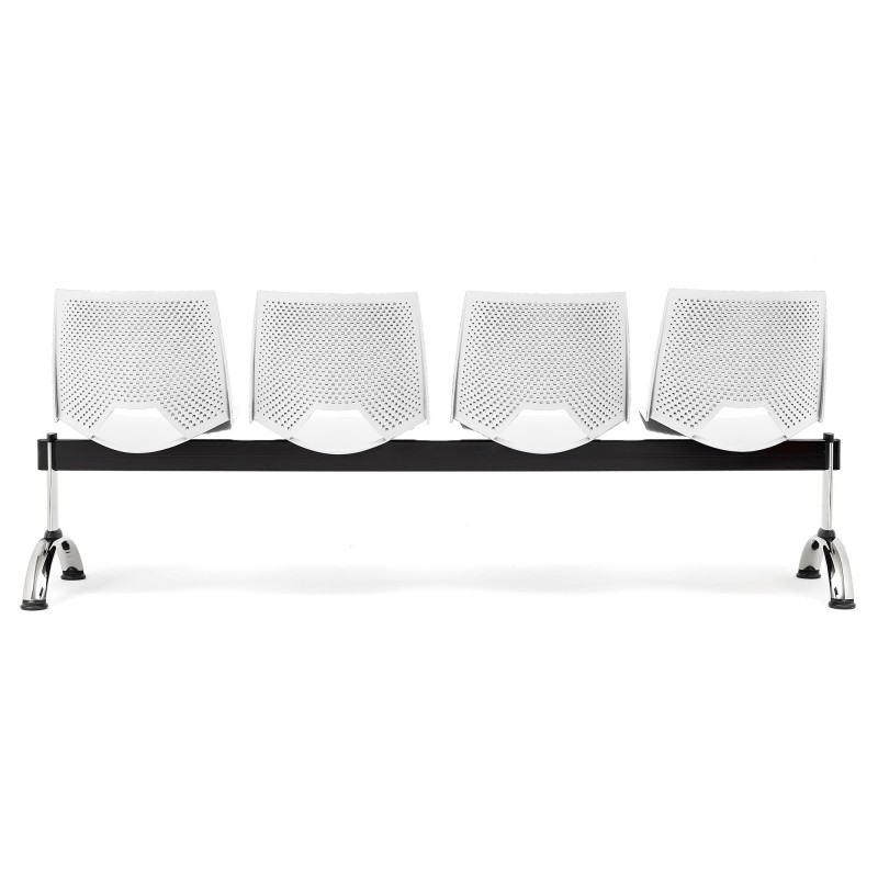 Bancada para sala de espera 4 asientos ENZO, negro