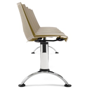 Bancada para sala de espera 4 asientos ENZO, negro