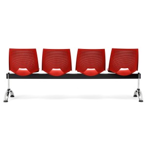 Bancada para sala de espera 4 asientos ENZO, negro