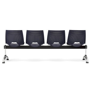 Bancada para sala de espera 4 asientos ENZO, negro
