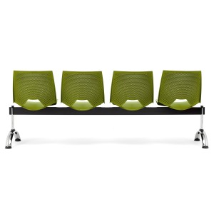 Bancada para sala de espera 4 asientos ENZO, negro