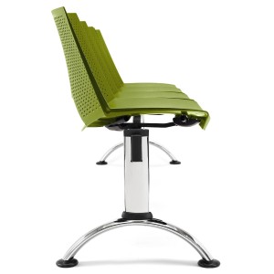 Bancada para sala de espera 4 asientos ENZO, negro