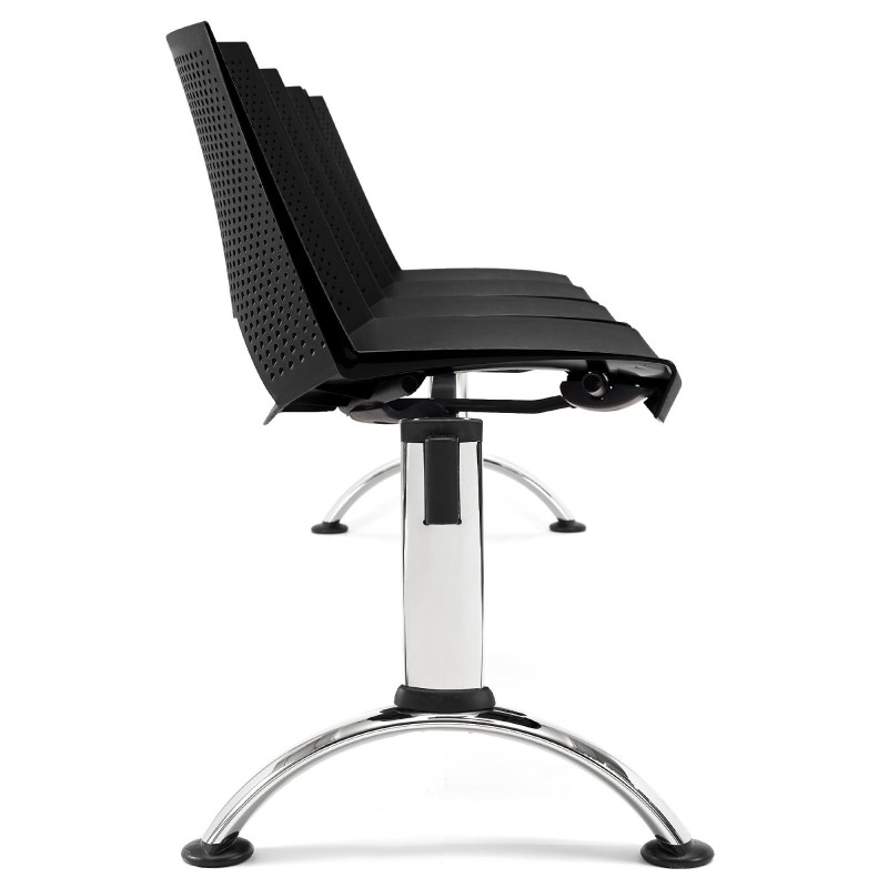 Bancada para sala de espera 4 asientos ENZO, negro