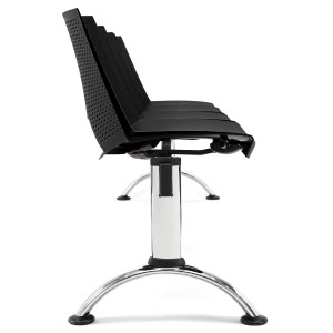 Bancada para sala de espera 4 asientos ENZO, negro