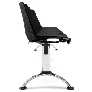 Bancada para sala de espera 5 asientos ENZO, negro
