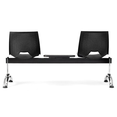 Bancada para sala de espera 2 asientos y mesa ENZO, negro 2