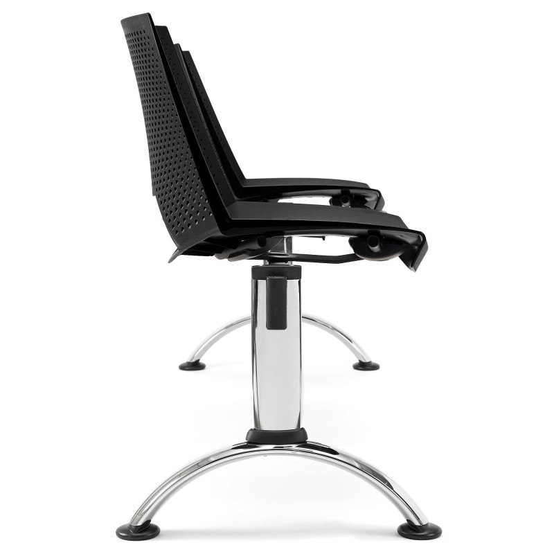 Bancada para sala de espera 2 asientos y mesa ENZO, negro