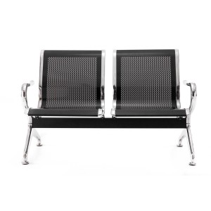 Bancada 2 asientos AUREA, en metal negro