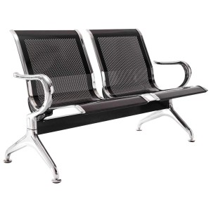 Bancada 2 asientos AUREA, en metal negro