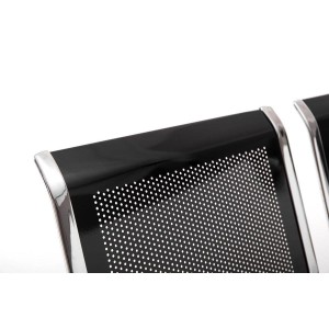 Bancada 2 asientos AUREA, en metal negro