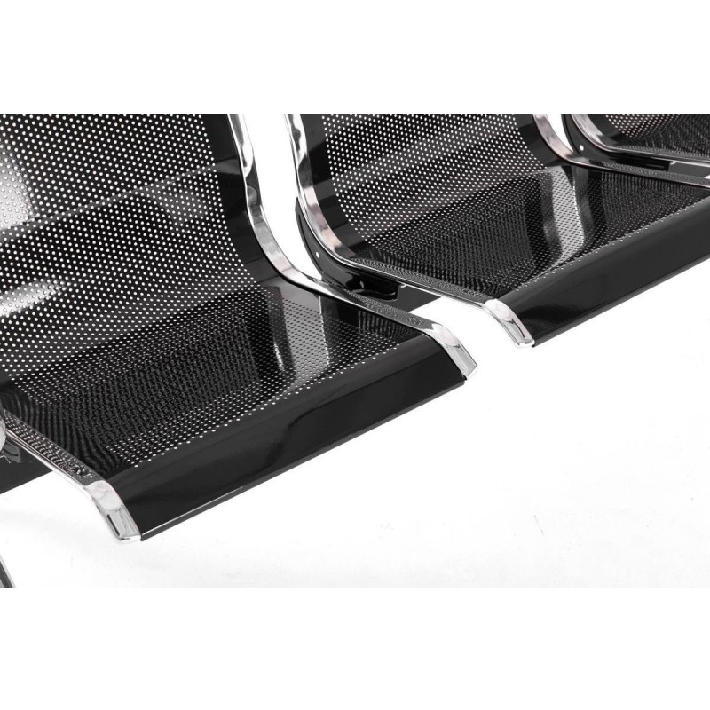 Bancada 3 asientos AUREA, en metal negro