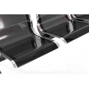 Bancada 3 asientos AUREA, en metal negro