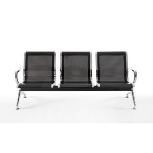 Bancada 3 asientos AUREA, en metal negro