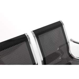 Bancada 3 asientos AUREA, en metal negro