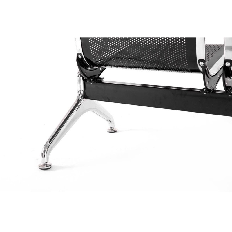 Bancada 3 asientos AUREA, en metal negro